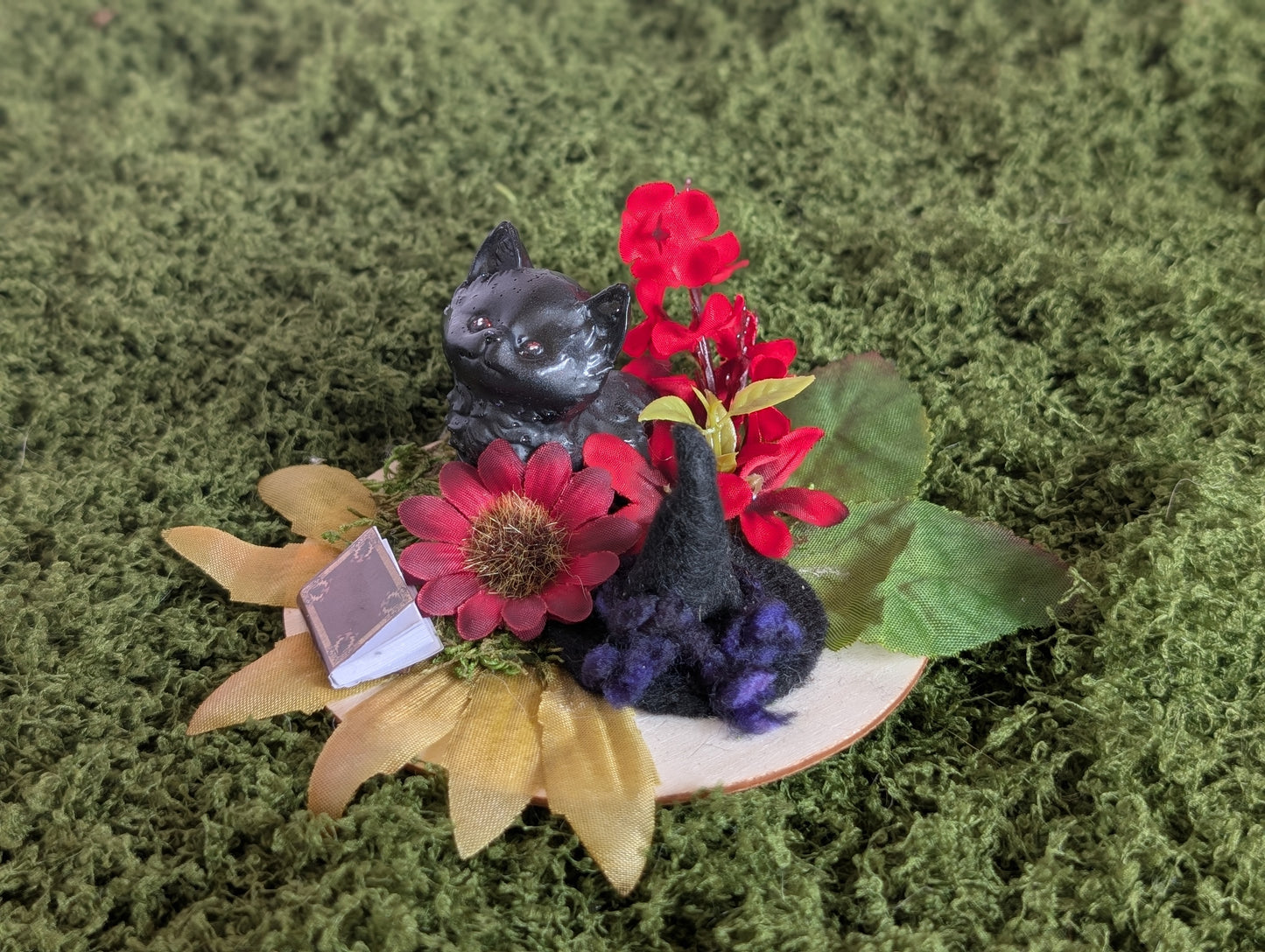 Fluffy Black Witch Kitty