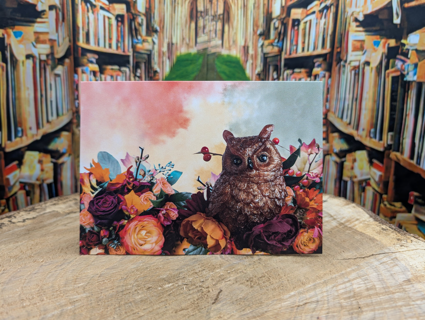 Horned Owl Customizable Greeting Card