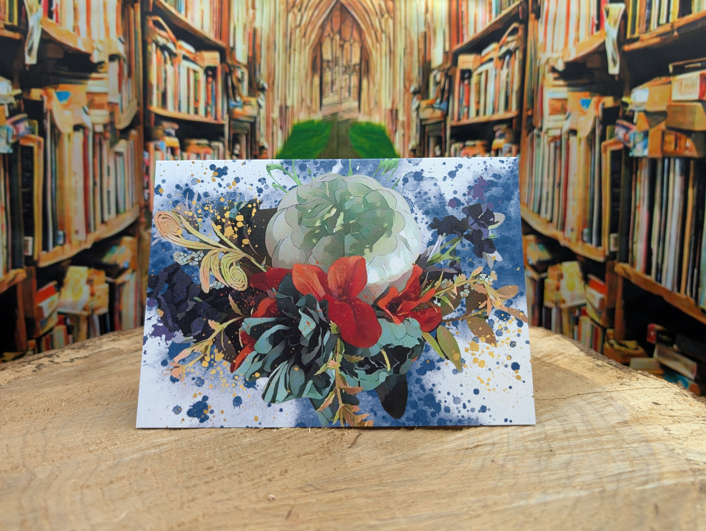 A Splash of Pumpkin Customizable Greeting Card