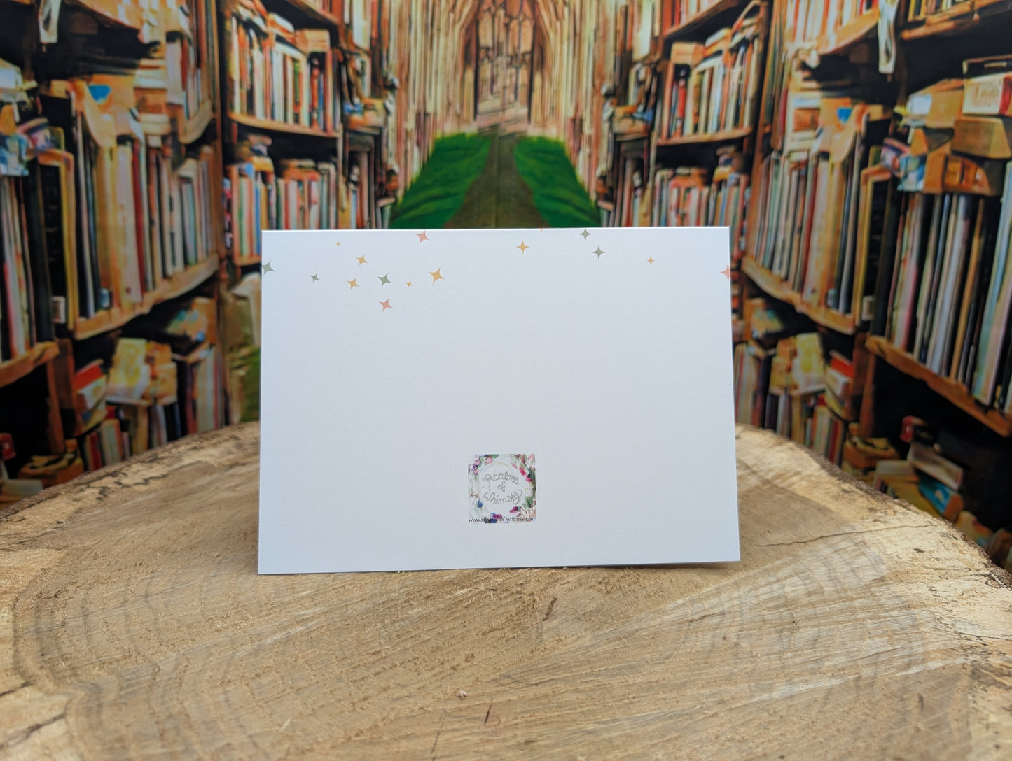 White Witch Pumpkin House Customizable Greeting Card