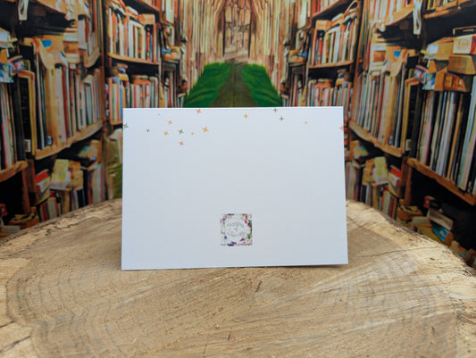 White Witch Pumpkin House Customizable Greeting Card