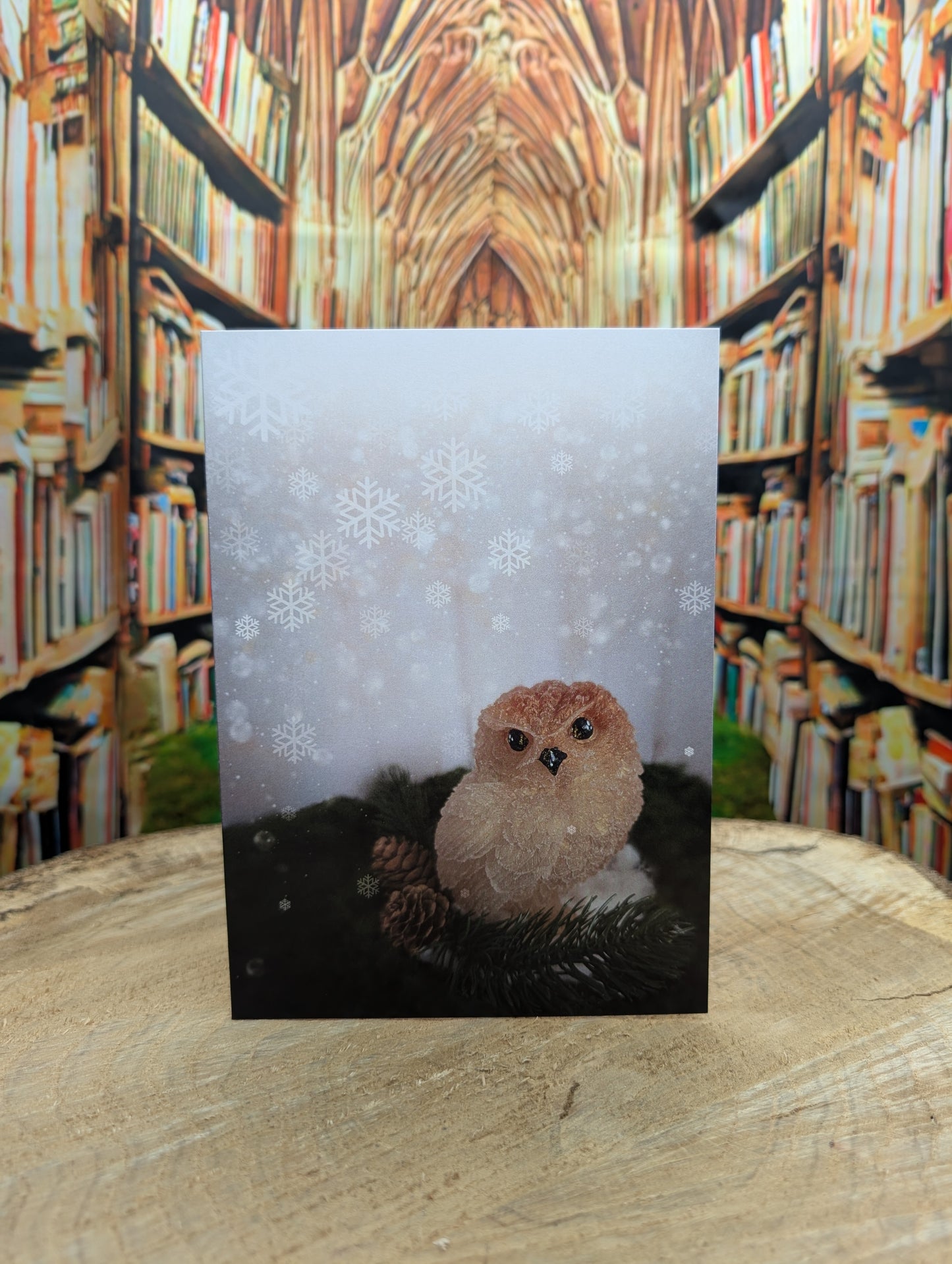 Wintery Owl Customizable Greeting Card