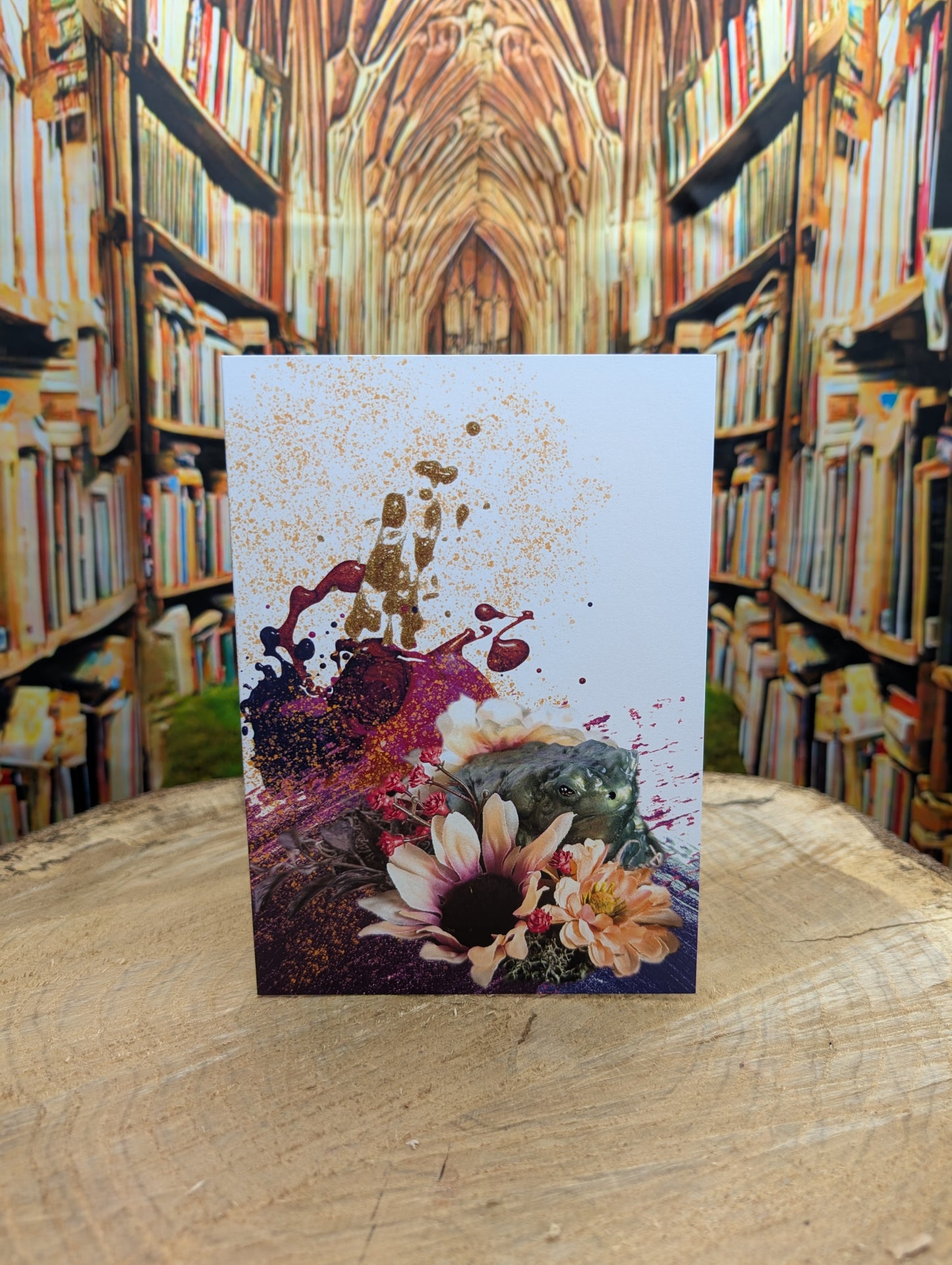 Splashy Toad Customizable Greeting Card