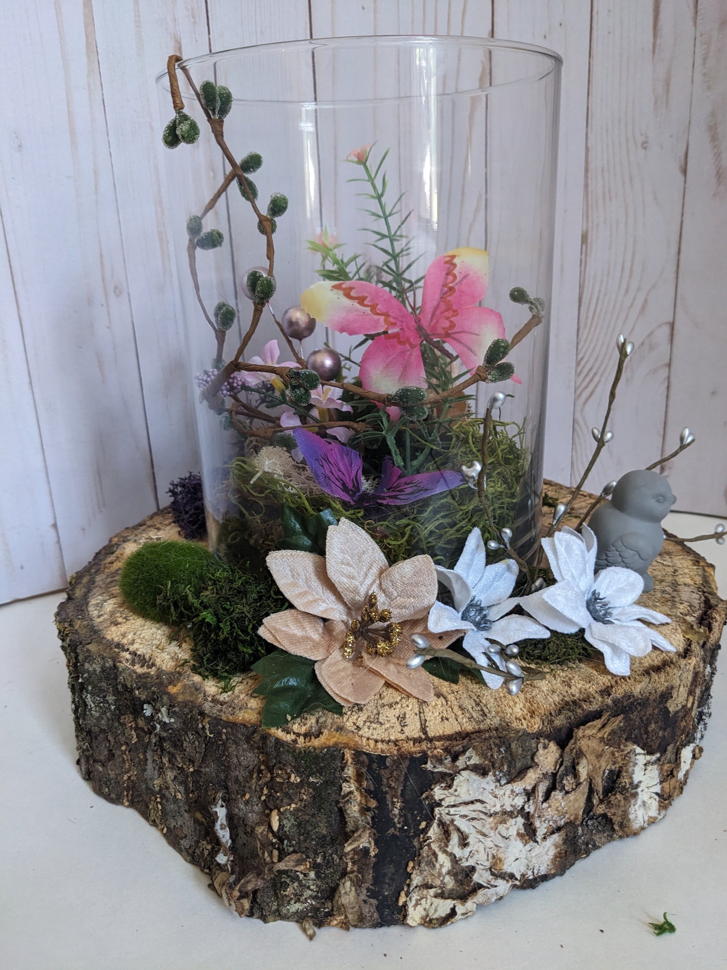 Bird with Terrarium Fae Garden