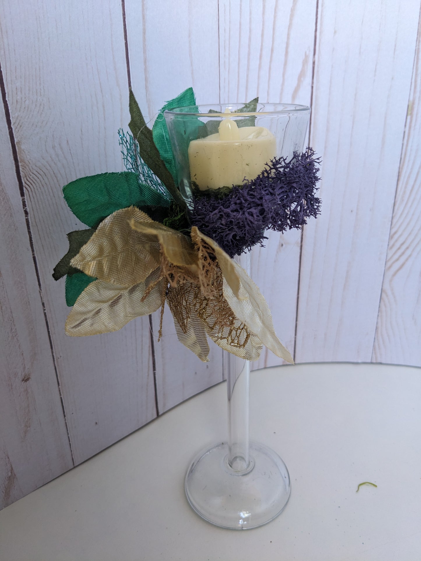 Glitter Poinsettia Candle Holder