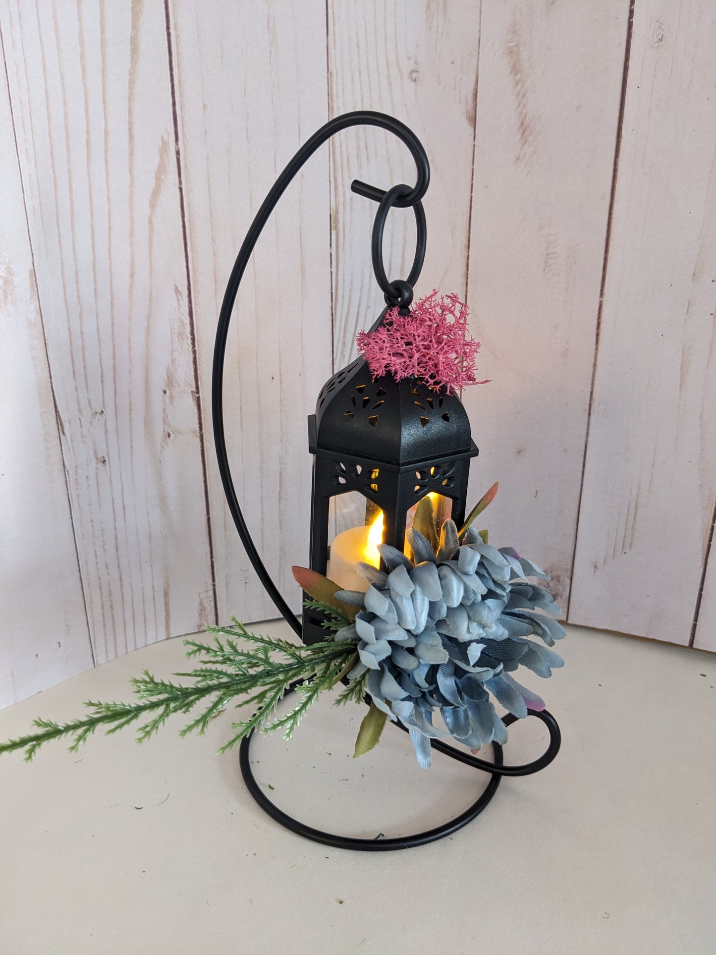 Pink and Blue Hanging Lantern