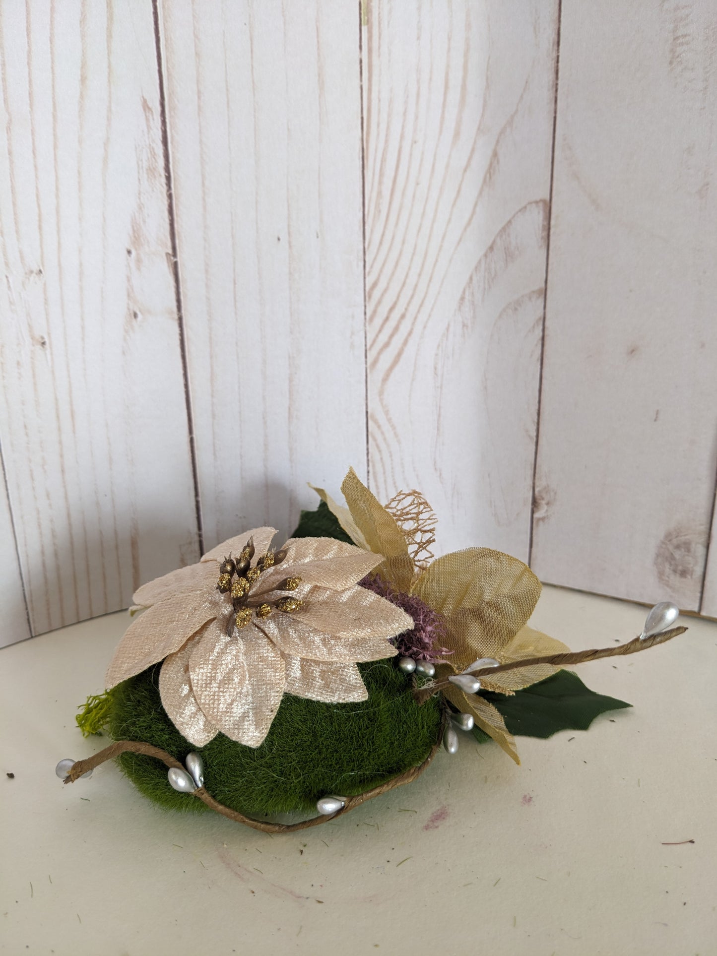Poinsettias with Candle