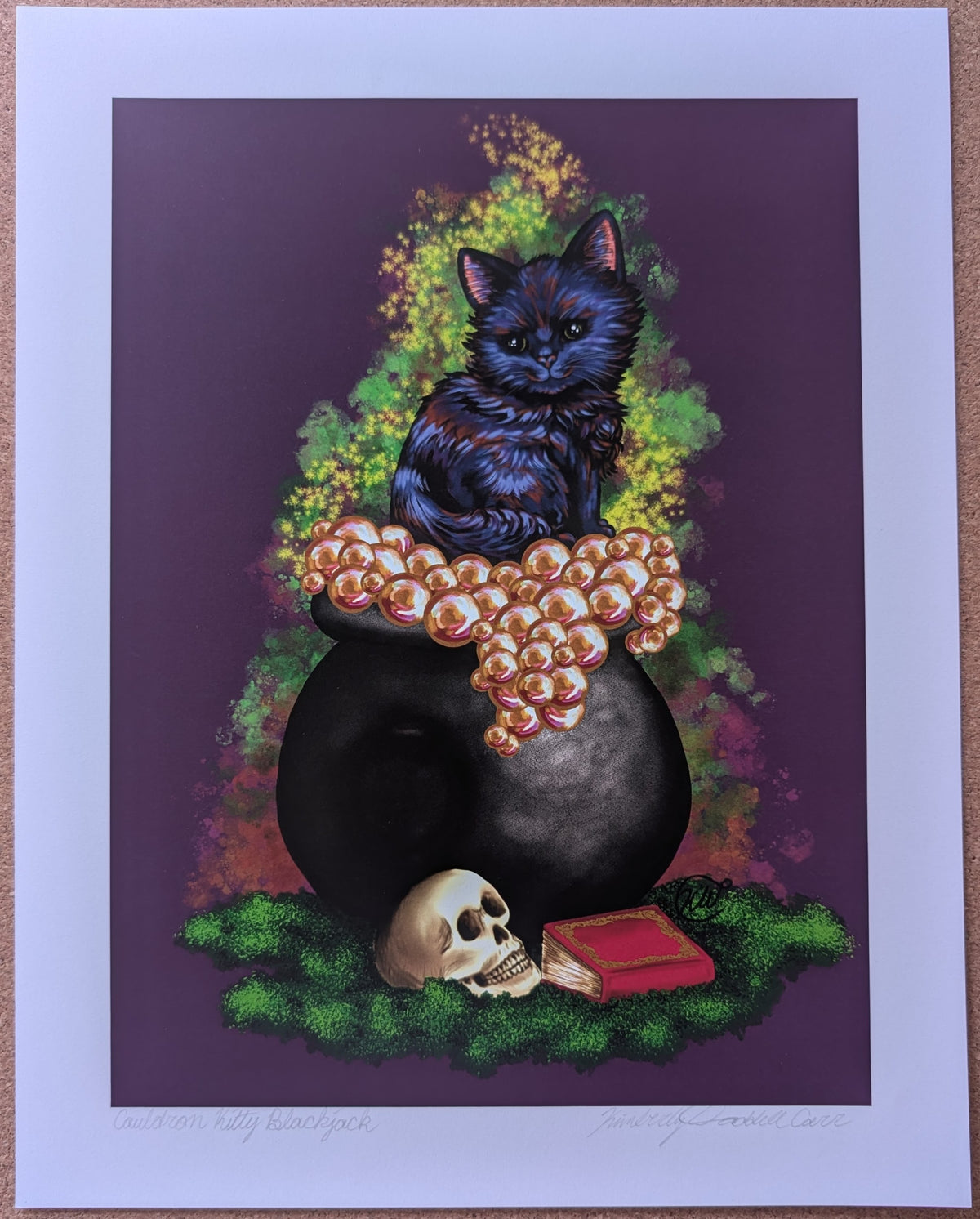 Cauldron Kitty Blackjack Print 10 x 12.75"