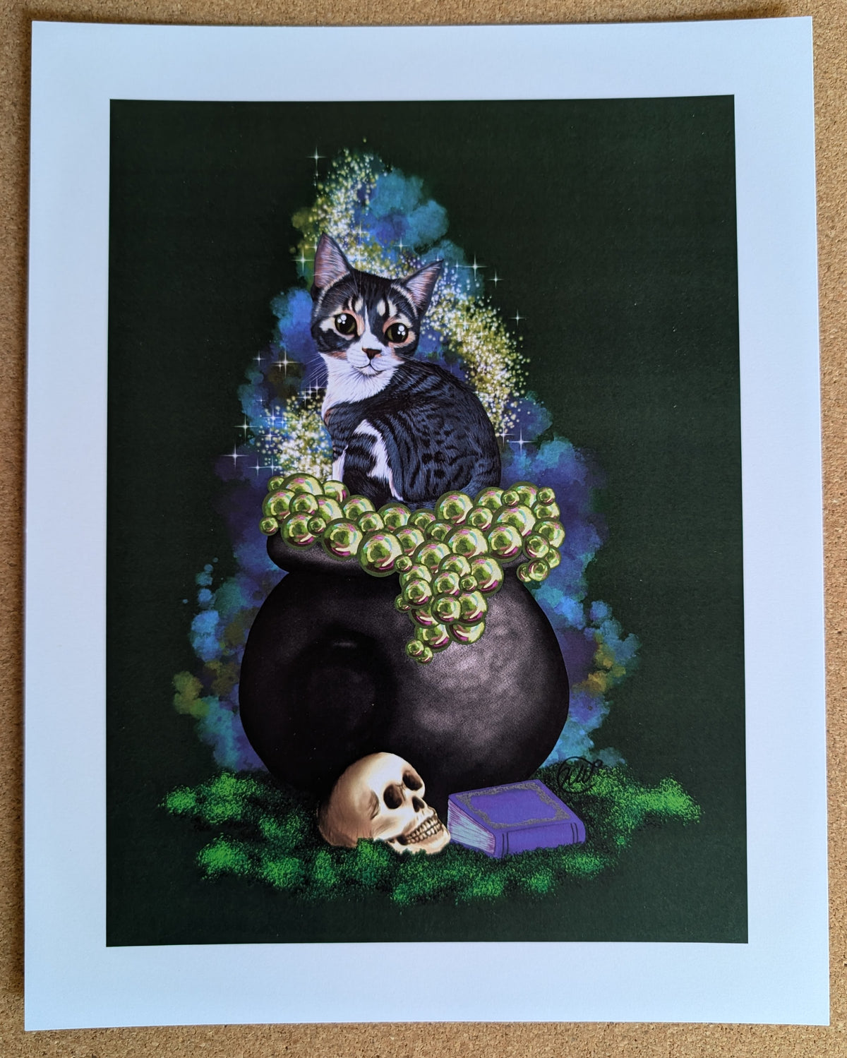 Cauldron Kitty Yuji Print 10 x 12.75"