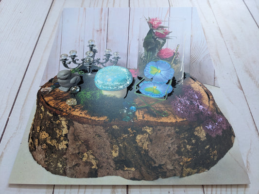 Pansy Chair Garden 2 hand detailed 8x10 print