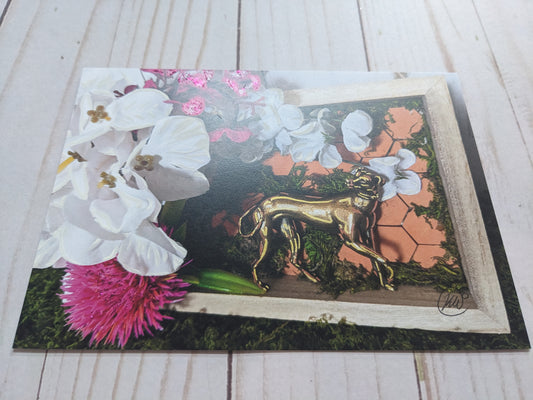 Greyhound Garden hand detailed 5x7 print