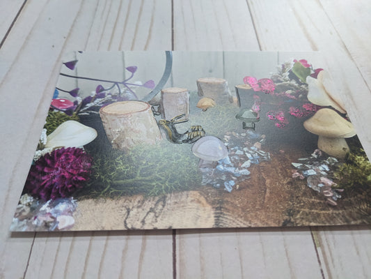 Climbing Snail 1 hand detailed 5x7 print