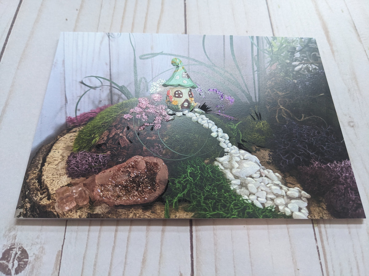 Faerie House Trail 1 hand detailed 5x7 print
