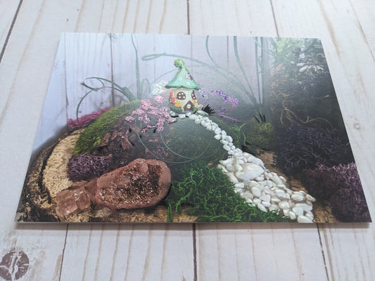 Faerie House Trail 1 hand detailed 5x7 print
