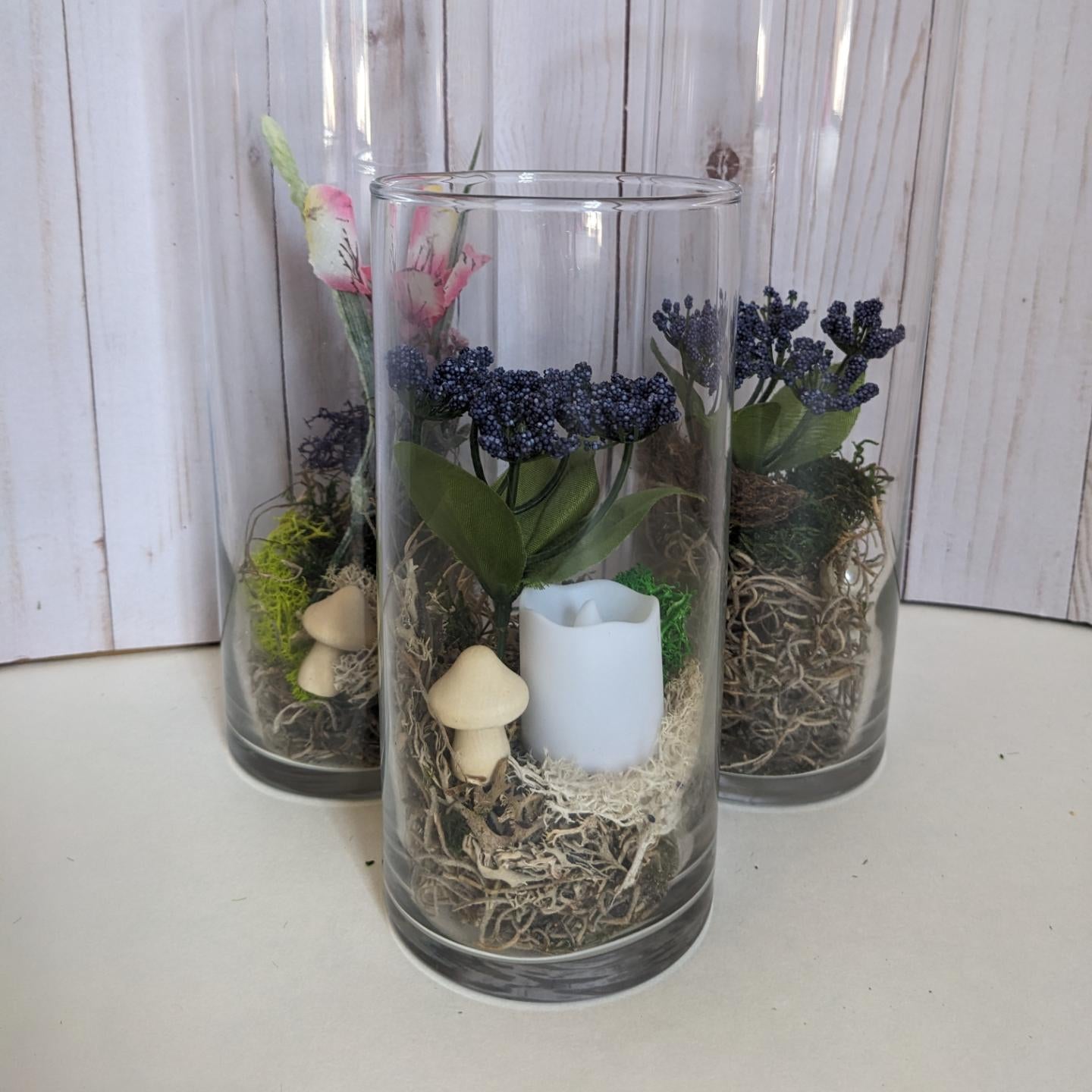 Wildflower and Candle Faerie Terrarium short