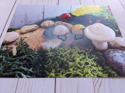 Mushrooms hand detailed 8x10 print