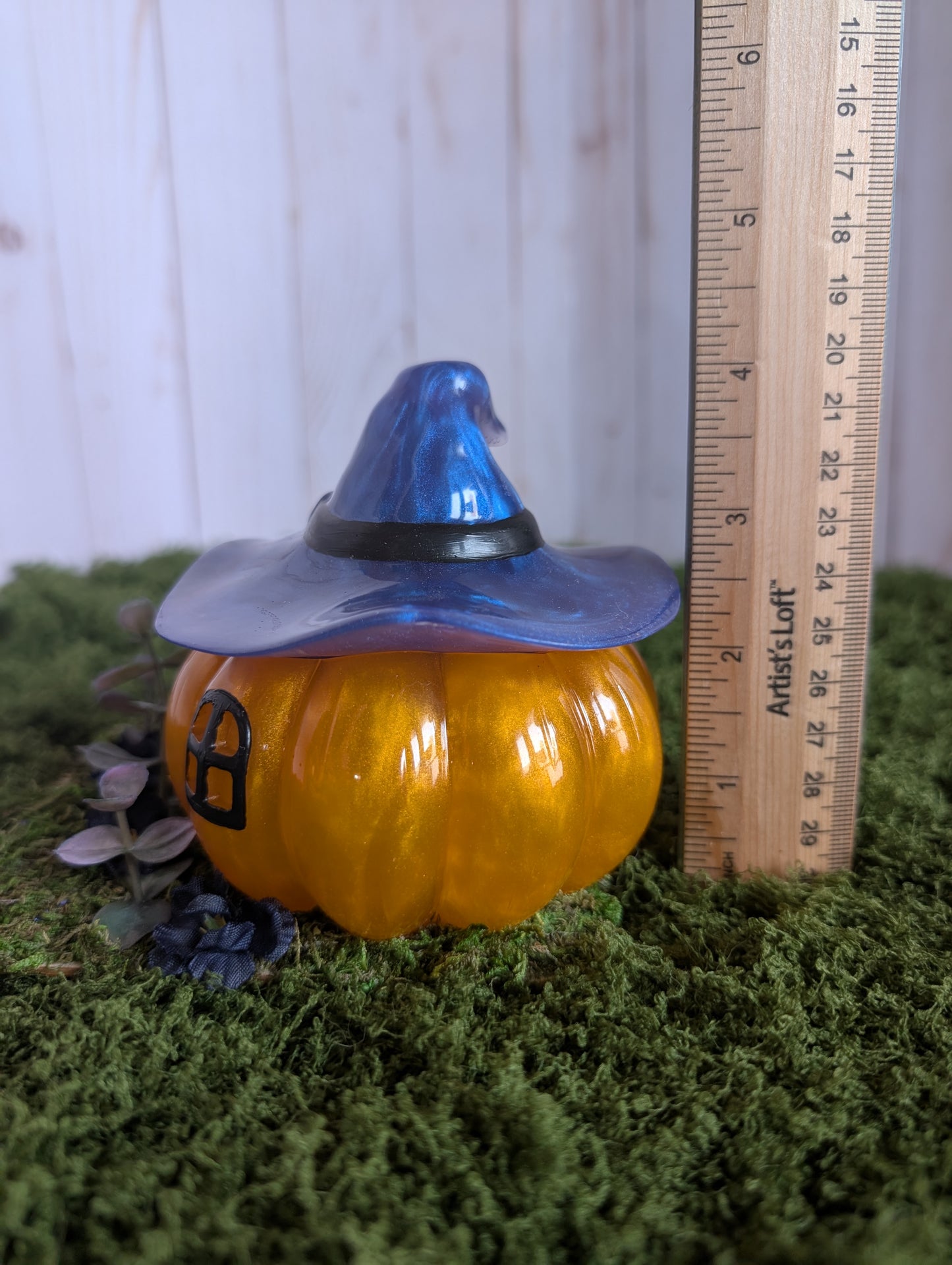 Orange Pumpkin Witch House Box