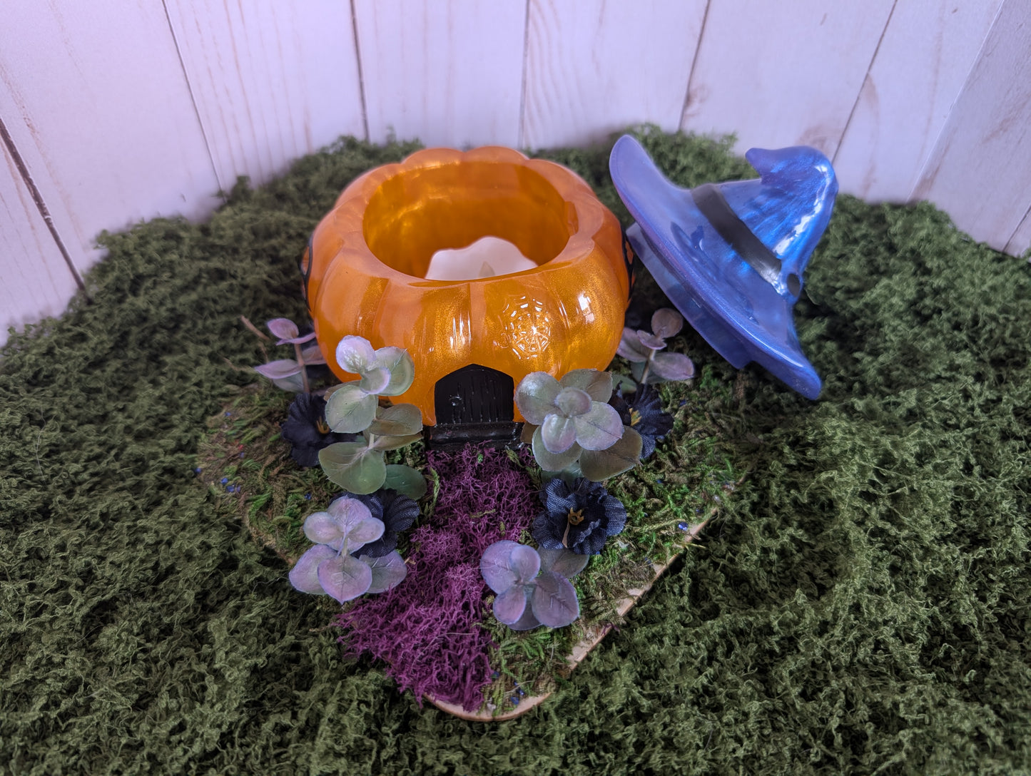 Orange Pumpkin Witch House Box