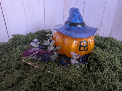 Orange Pumpkin Witch House Box