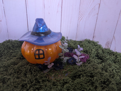 Orange Pumpkin Witch House Box