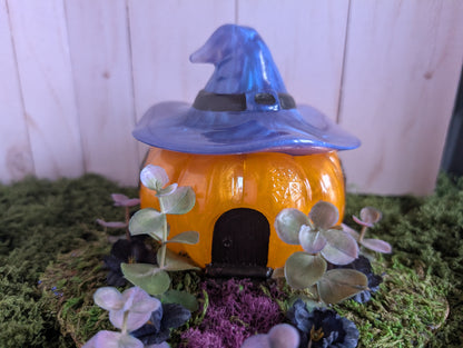 Orange Pumpkin Witch House Box