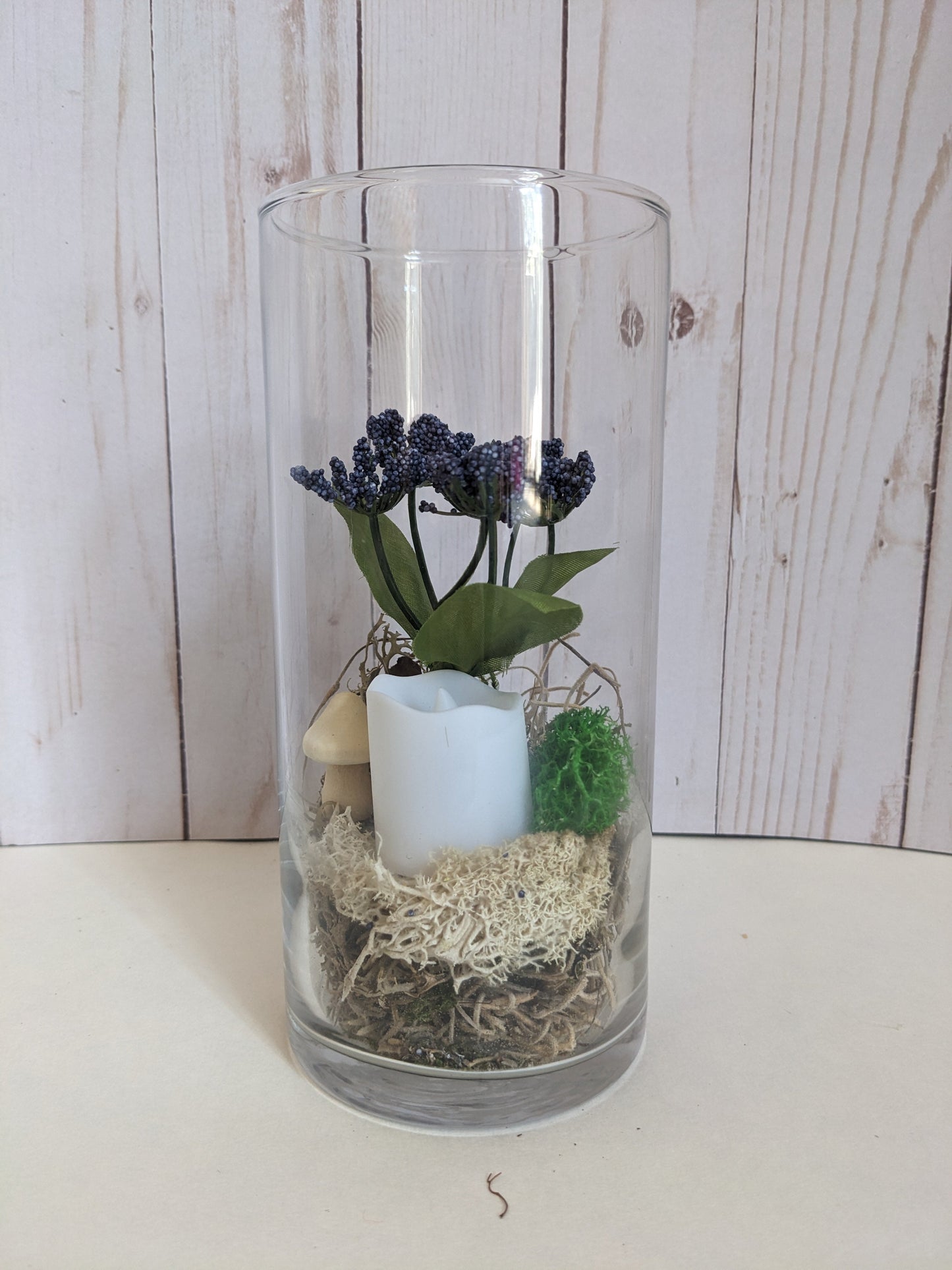 Wildflower and Candle Faerie Terrarium short