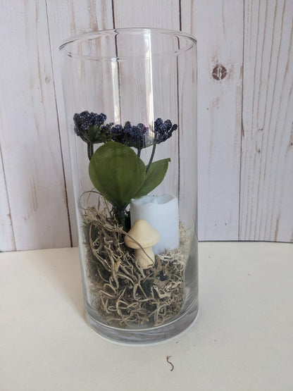 Wildflower and Candle Faerie Terrarium short