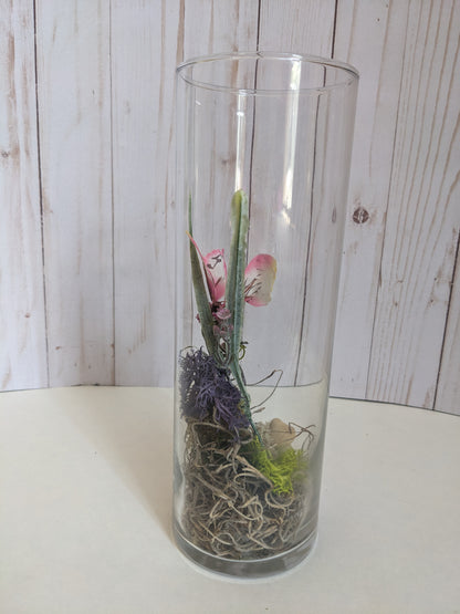 Pink Butterfly Faerie Terrarium tall