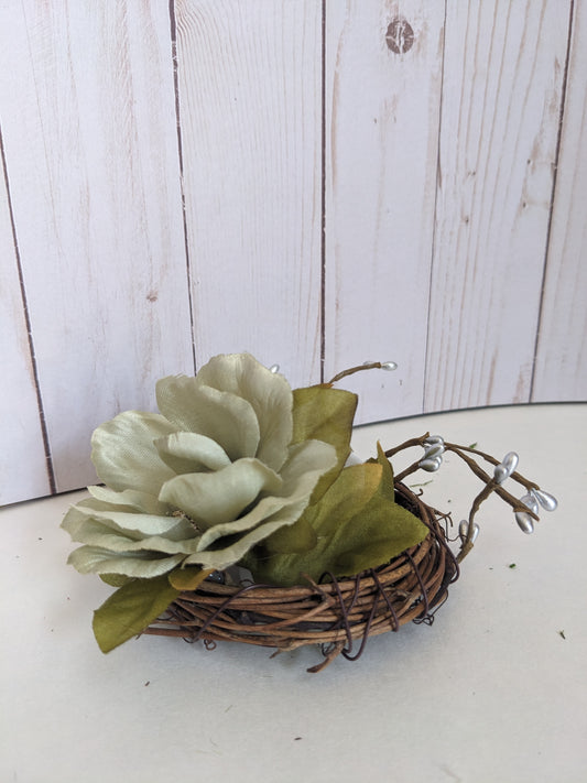 Candle and Poppy Mini Wreath