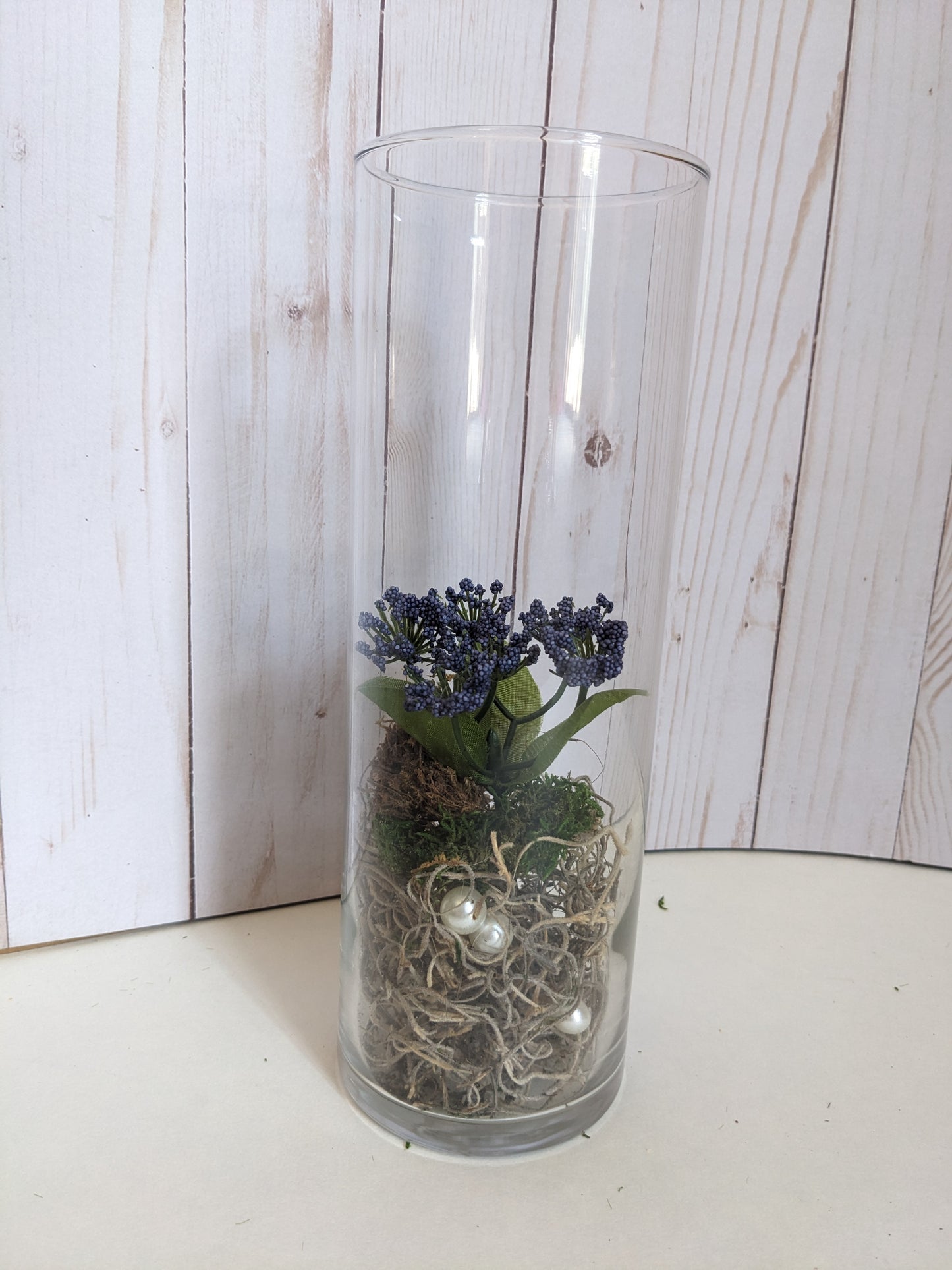 Wildflower and Pearls Faerie Terrarium tall