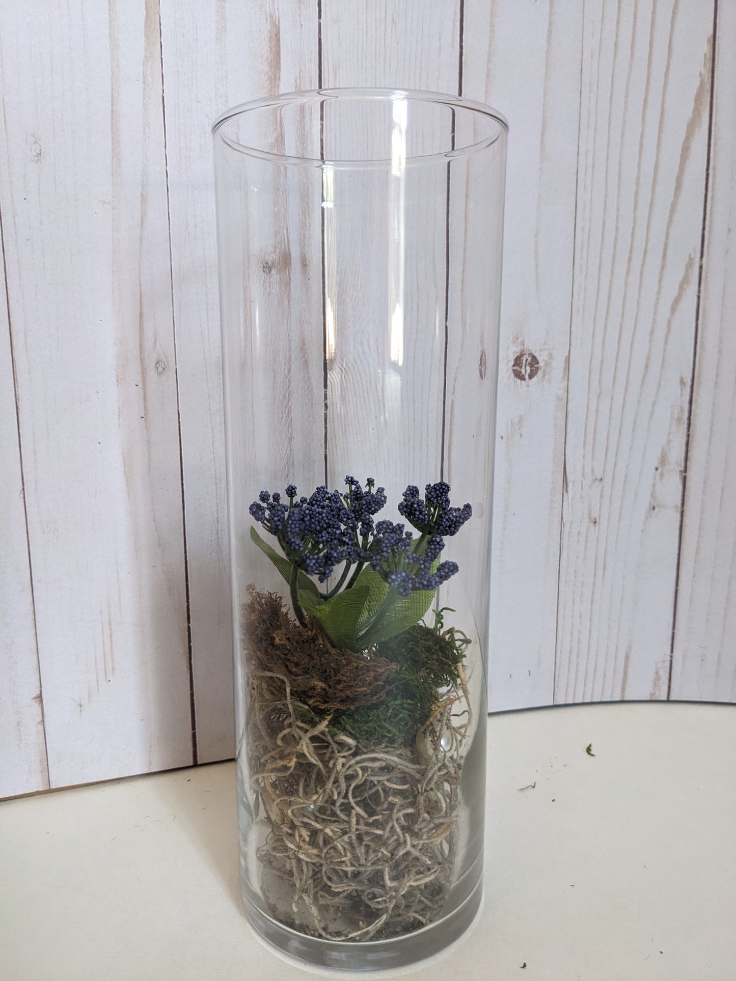 Wildflower and Pearls Faerie Terrarium tall