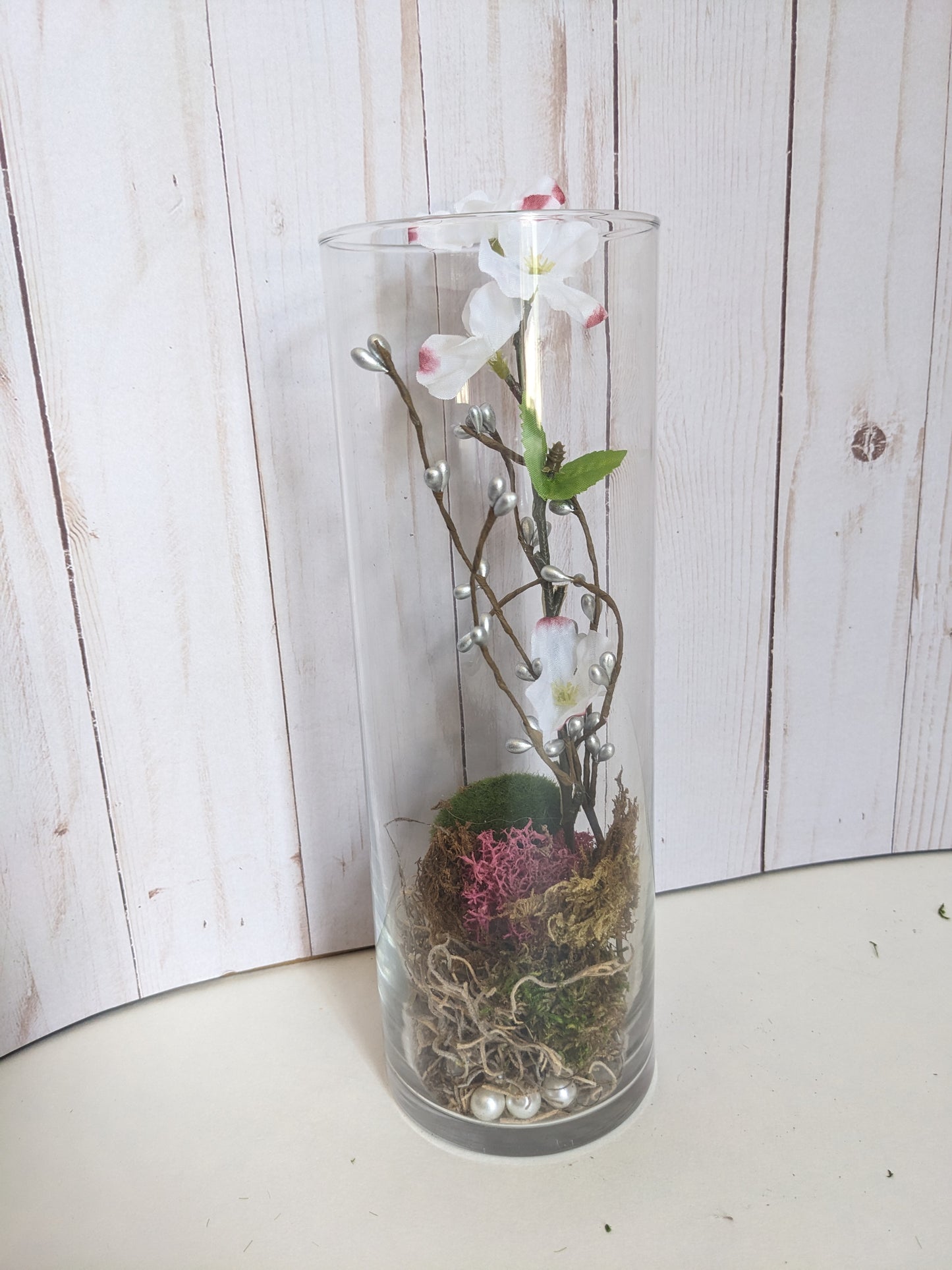 Overgrowing Blossoms Faerie Terrarium tall