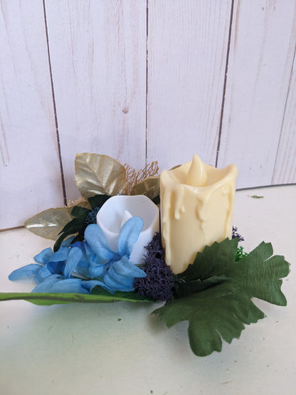 Blue and Gold Candle Arrangement