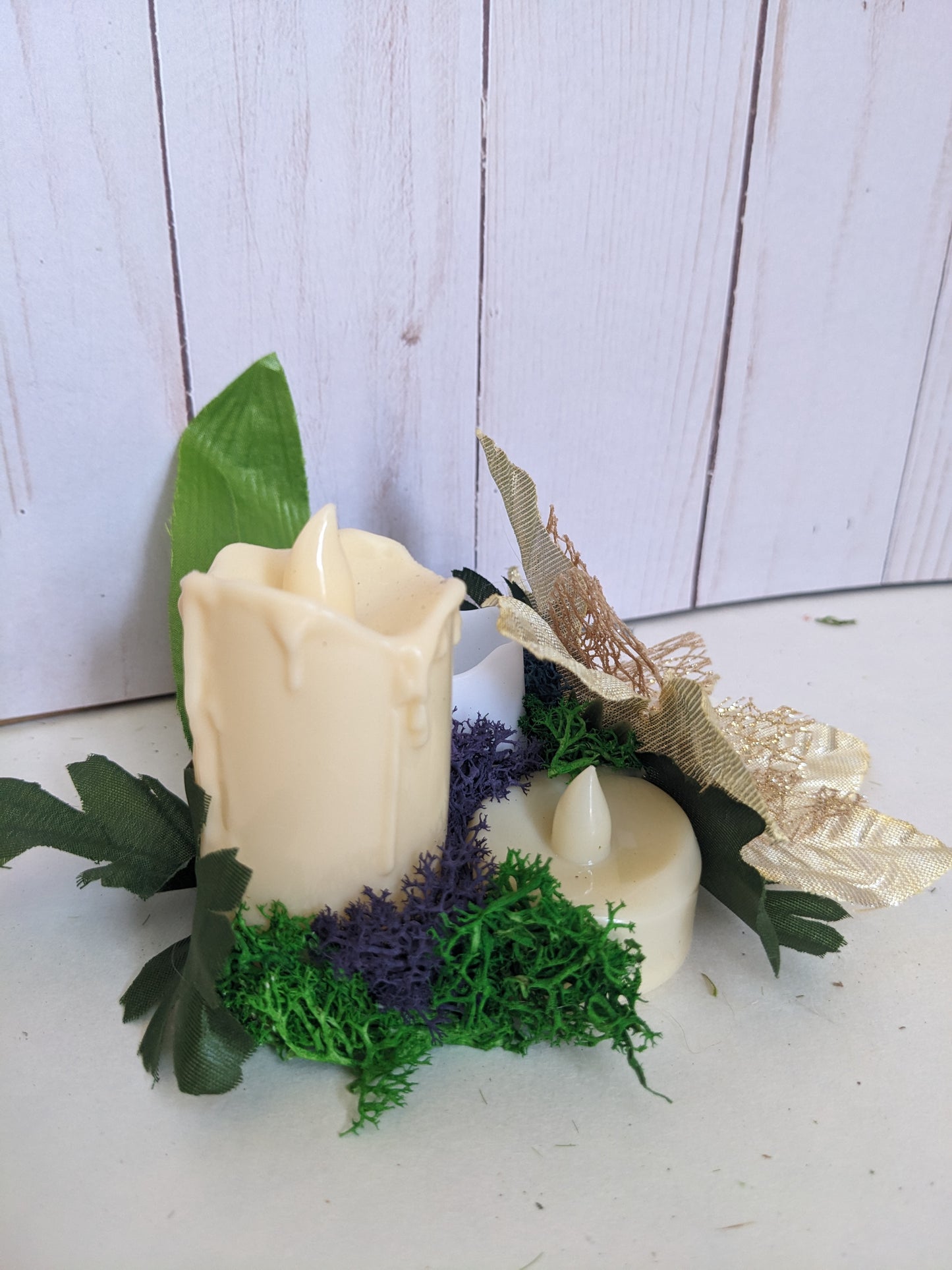 Blue and Gold Candle Arrangement