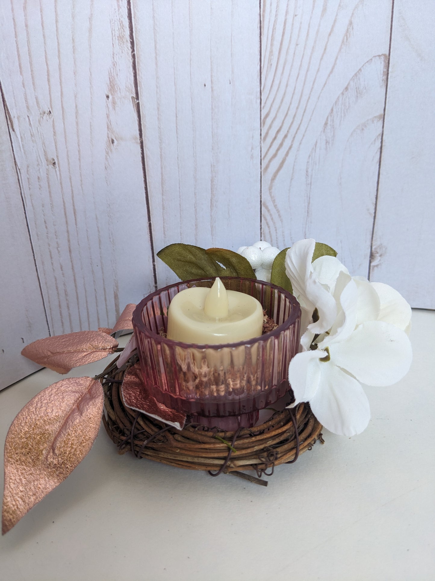 Winter Pink Candle Holder