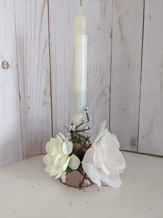 Pink and White Candlestick