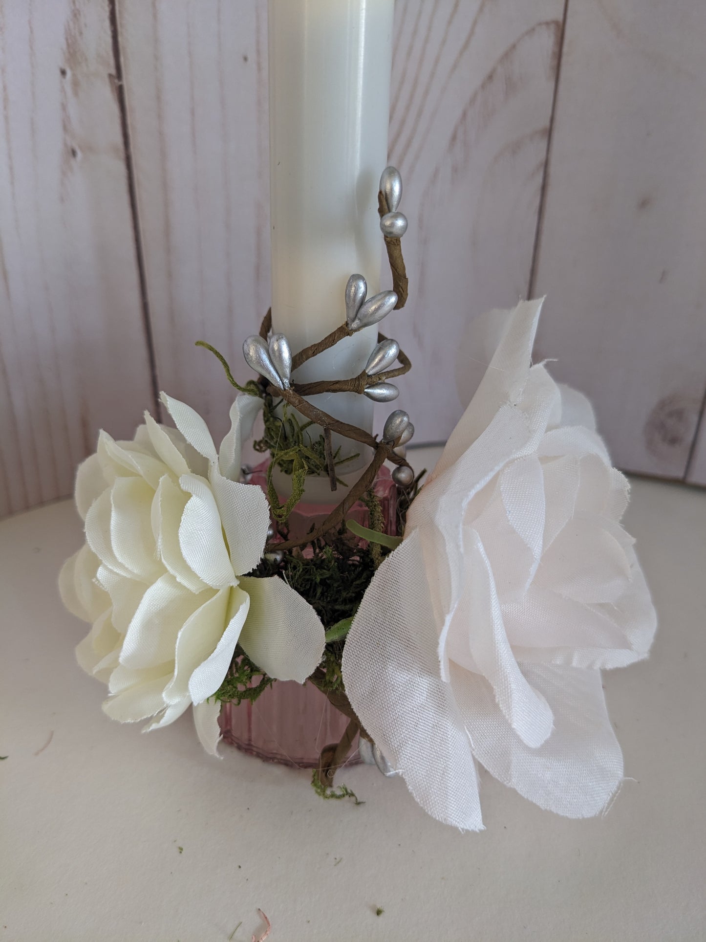 Pink and White Candlestick