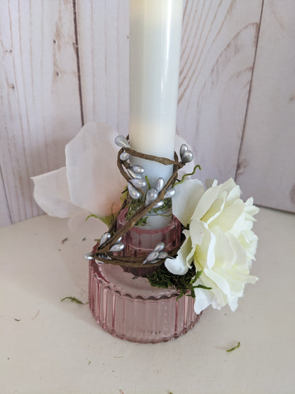 Pink and White Candlestick