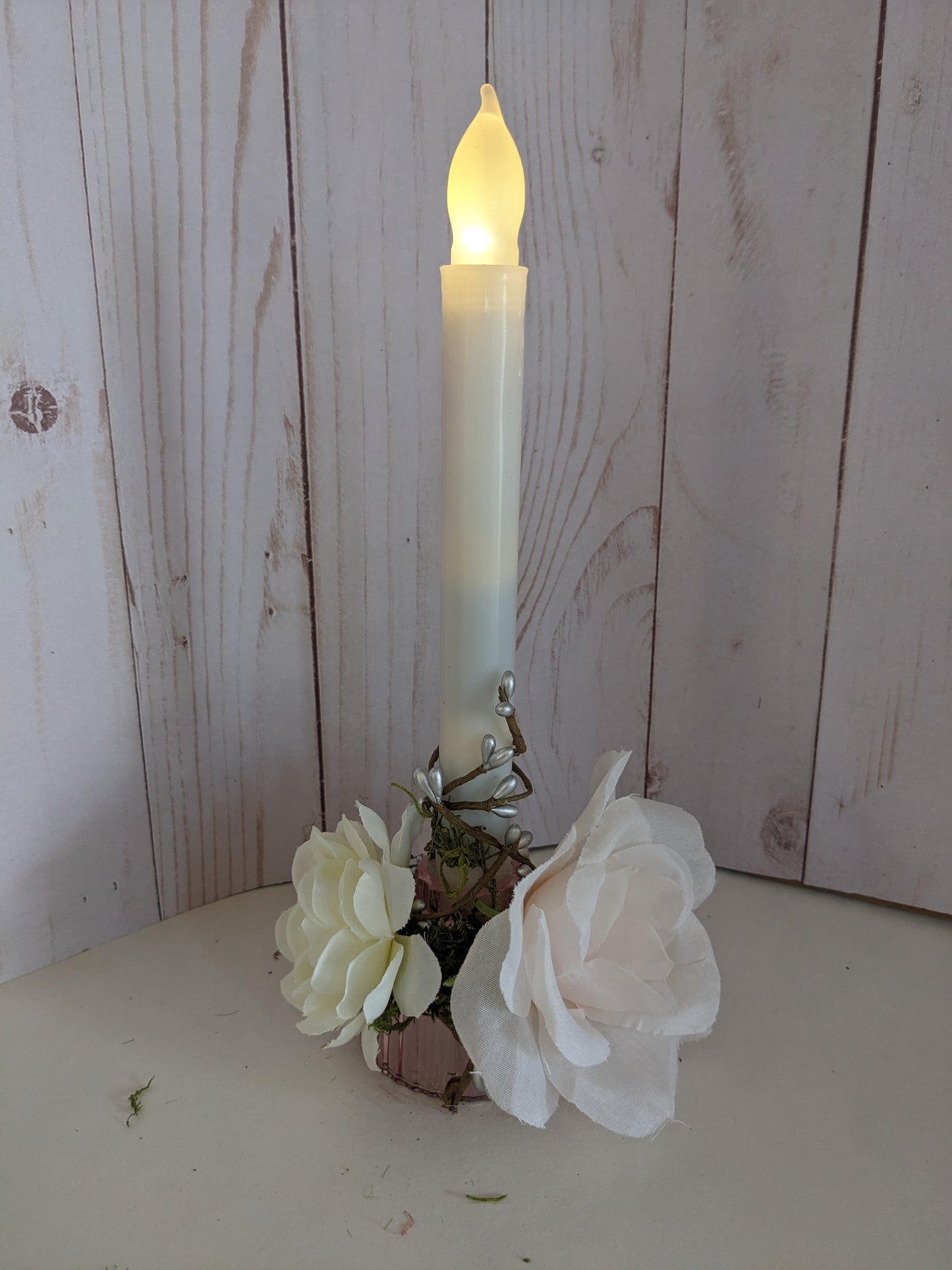 Pink and White Candlestick