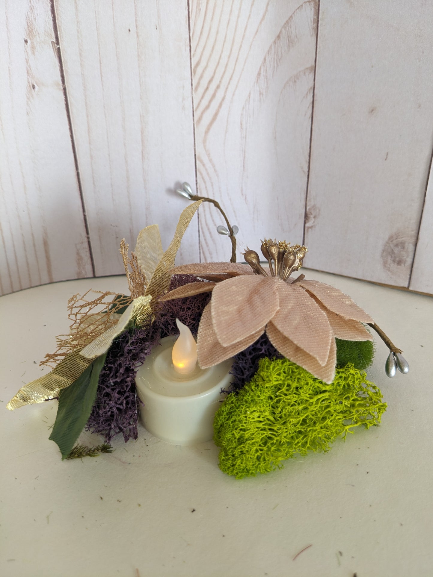 Poinsettias with Candle