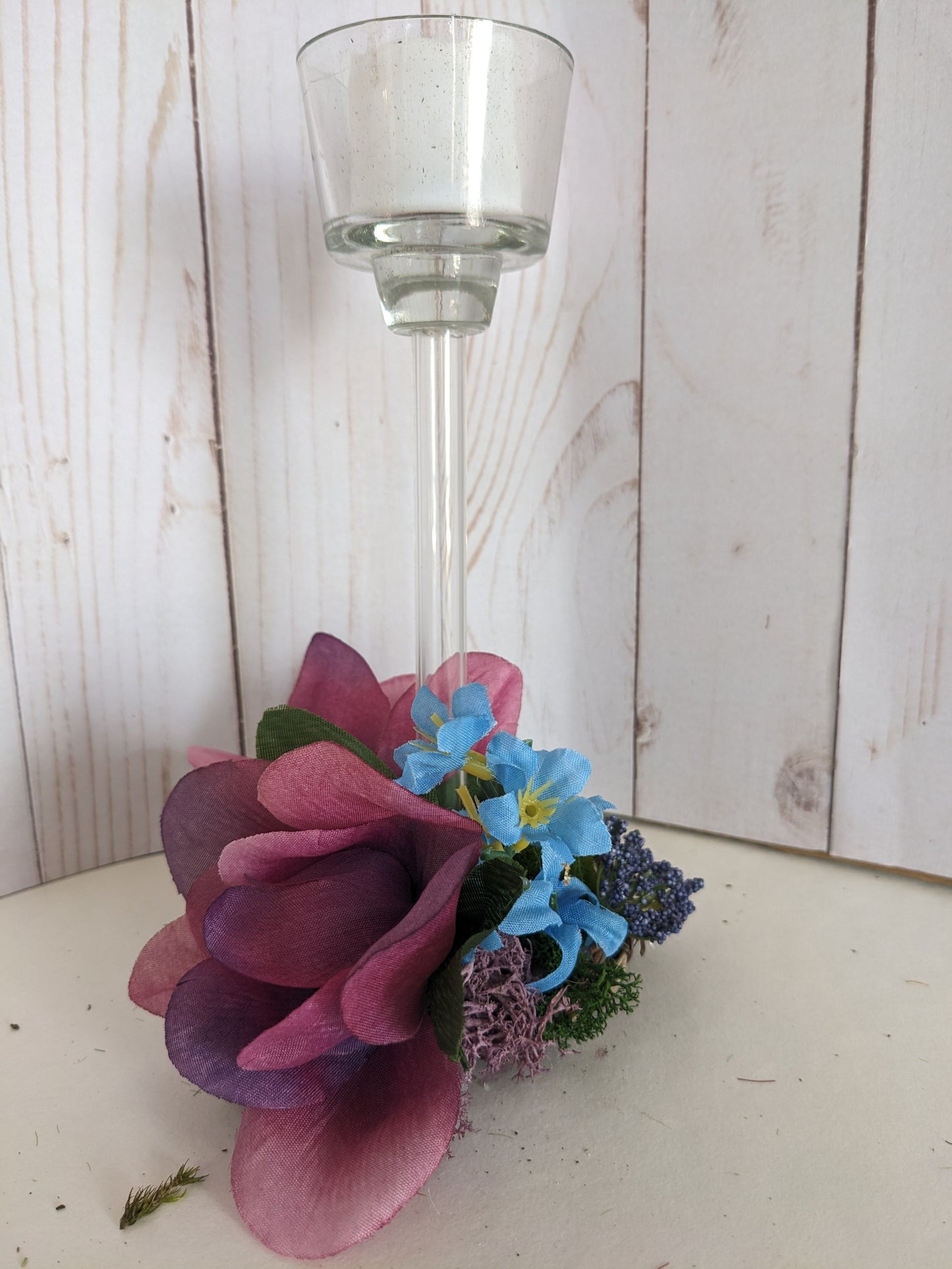 Purple Poppy Candle Holder