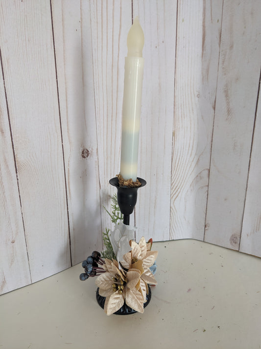 Fall to Winter Metal Candlestick