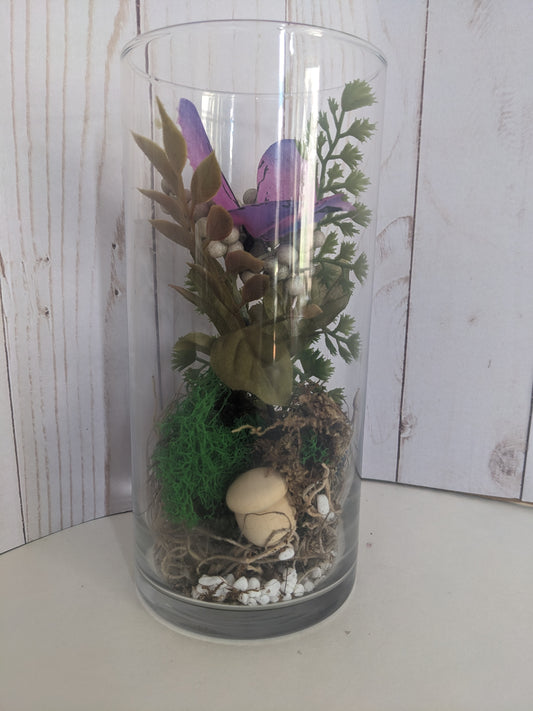 Purple Butterfly Faerie Terrarium short