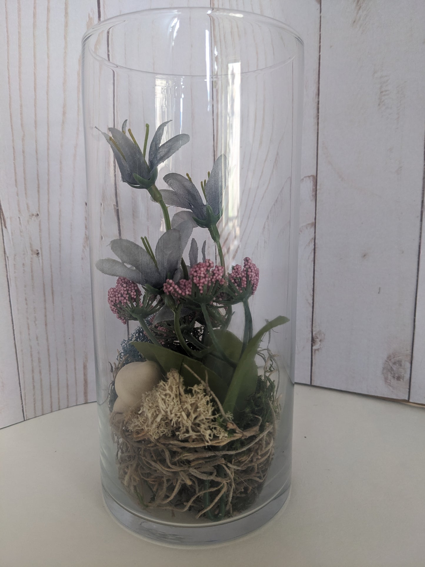 Grey Blooms Faerie Terrarium short