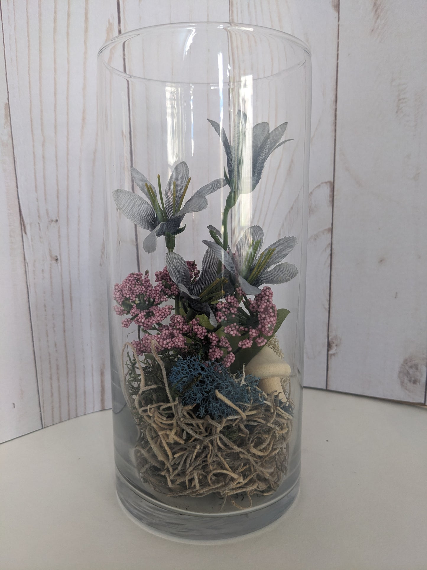 Grey Blooms Faerie Terrarium short