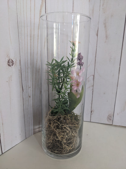 Pale Rosemary Faerie Terrarium tall