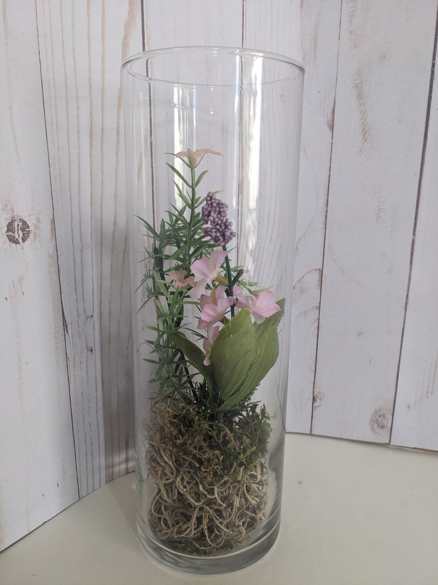 Pale Rosemary Faerie Terrarium tall