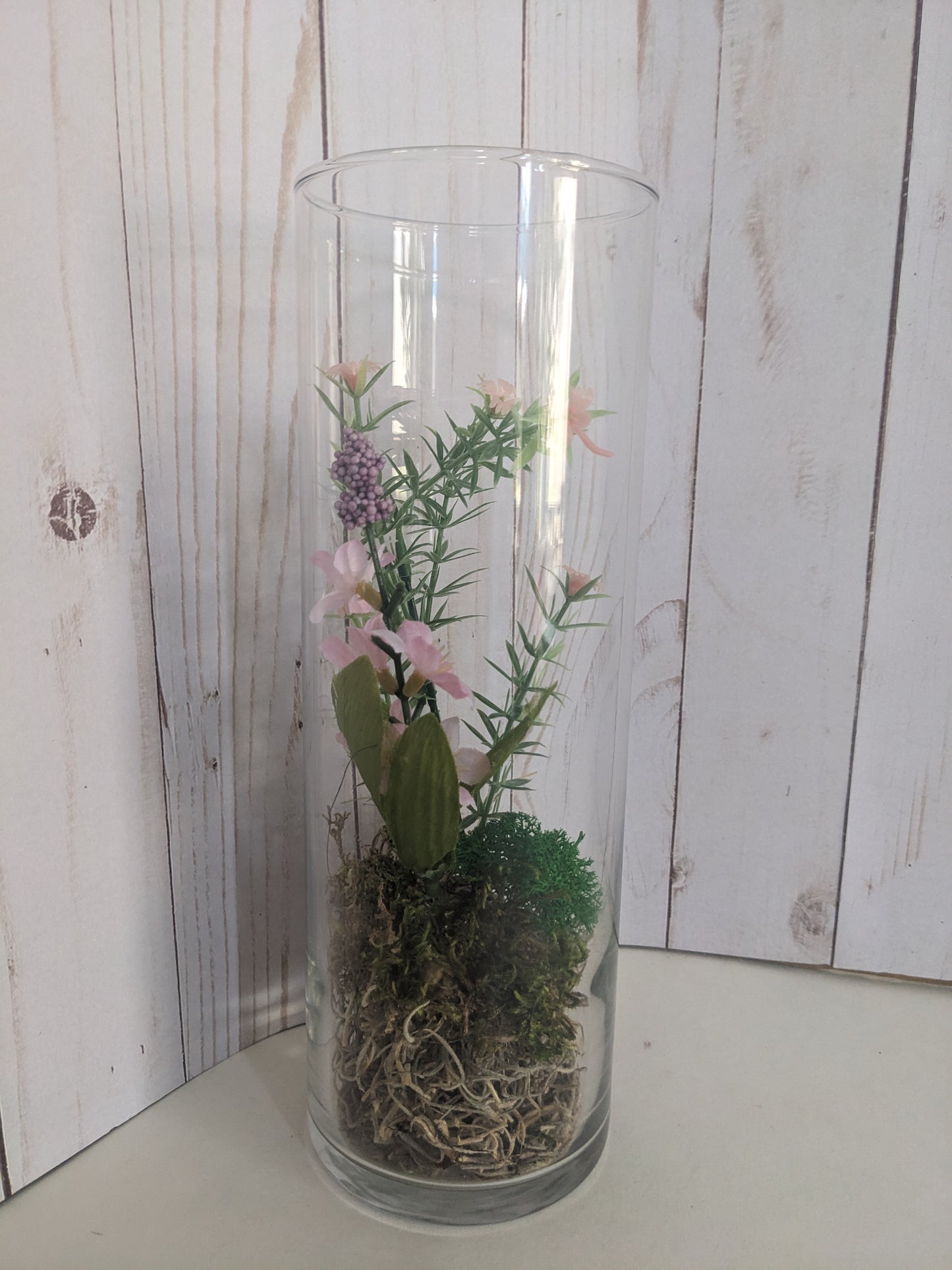 Pale Rosemary Faerie Terrarium tall