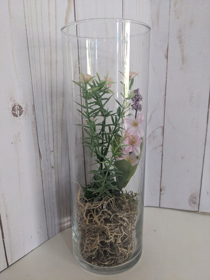 Pale Rosemary Faerie Terrarium tall