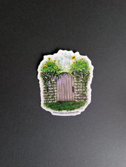 Secret Garden Door 3" Sticker
